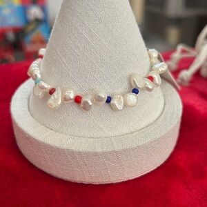 Oshena designer beachwear Riveria candy genuine pearl Bracelet Free Jewelry box!